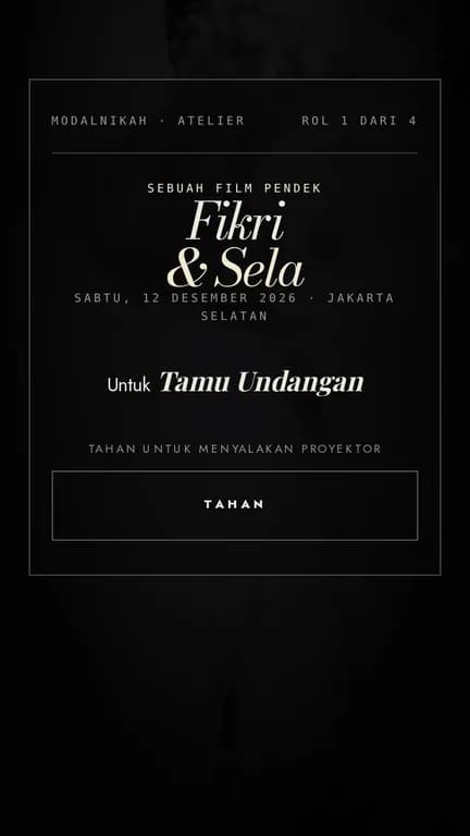 Pratinjau undangan Atelier Noir — A Silent Film