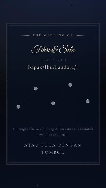 Pratinjau undangan Celestia — Written in the Stars